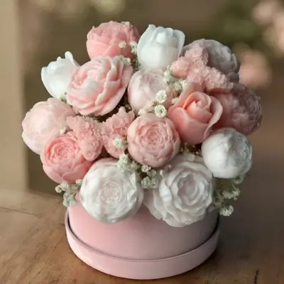 Bouquet de velas artesanales premium