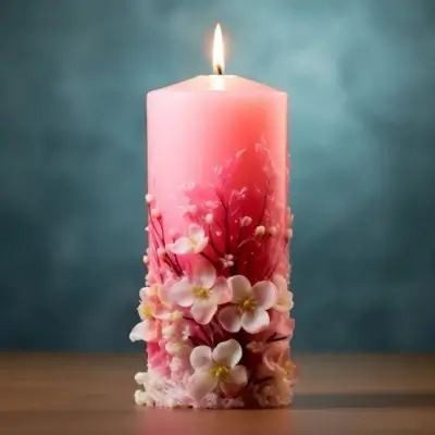 Vela artesanal encapsulado floral